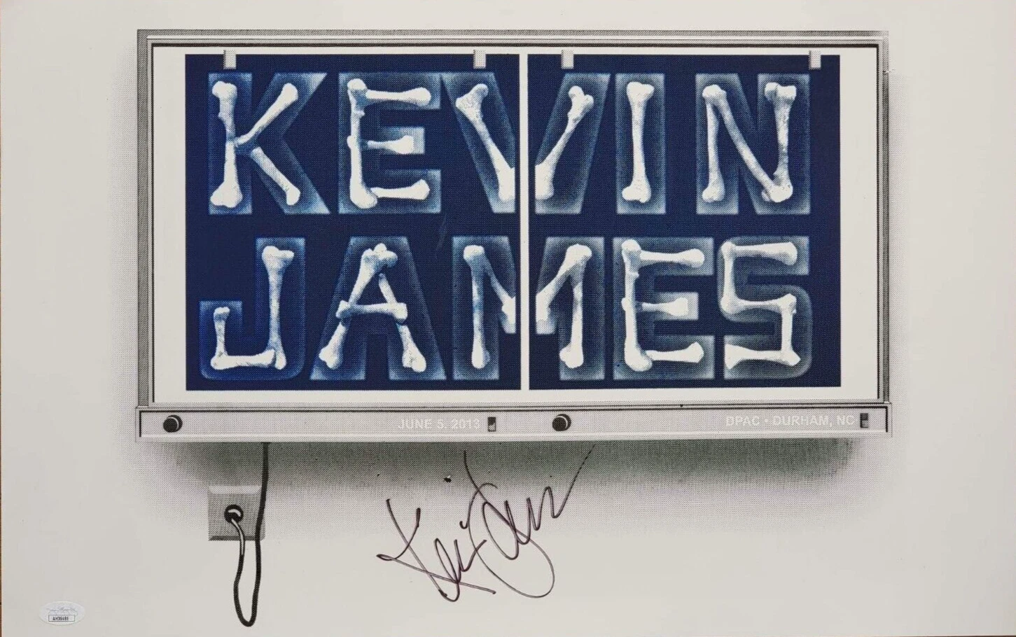 Kevin James REAL hand SIGNED Hatch Print Show Poster #2 JSA COA Autographed