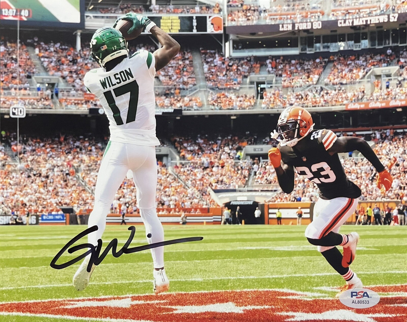 Garrett Wilson Signed Autographed New York Jets OROY PSA/DNA COA