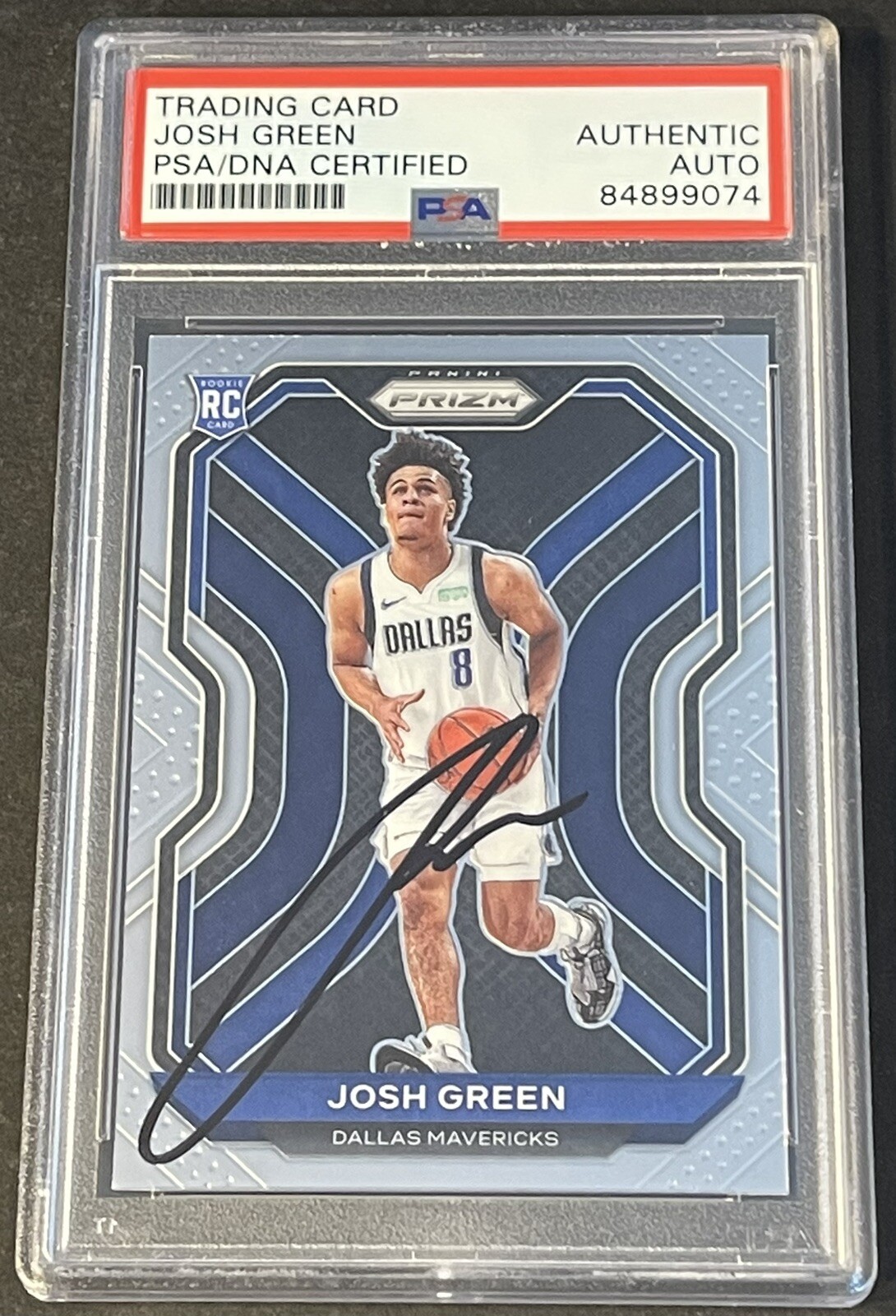 Josh Green 2020/2021 Prizm Rookie Card Signed PSA/DNA Slabbed Dallas Mavericks