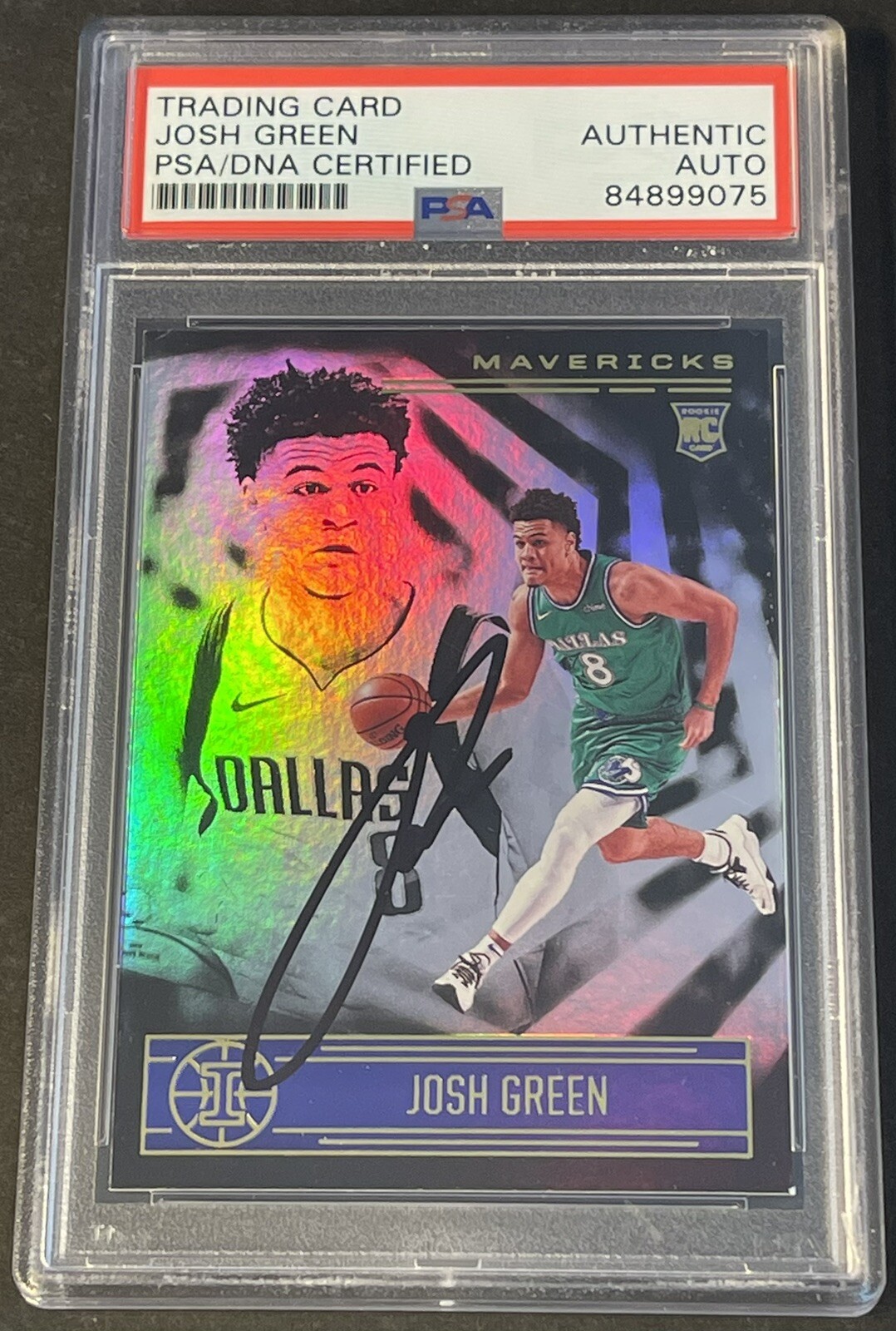 Josh Green 2020/2021 Illusions Rookie Card Signed PSA/DNA Slabbed Mavericks