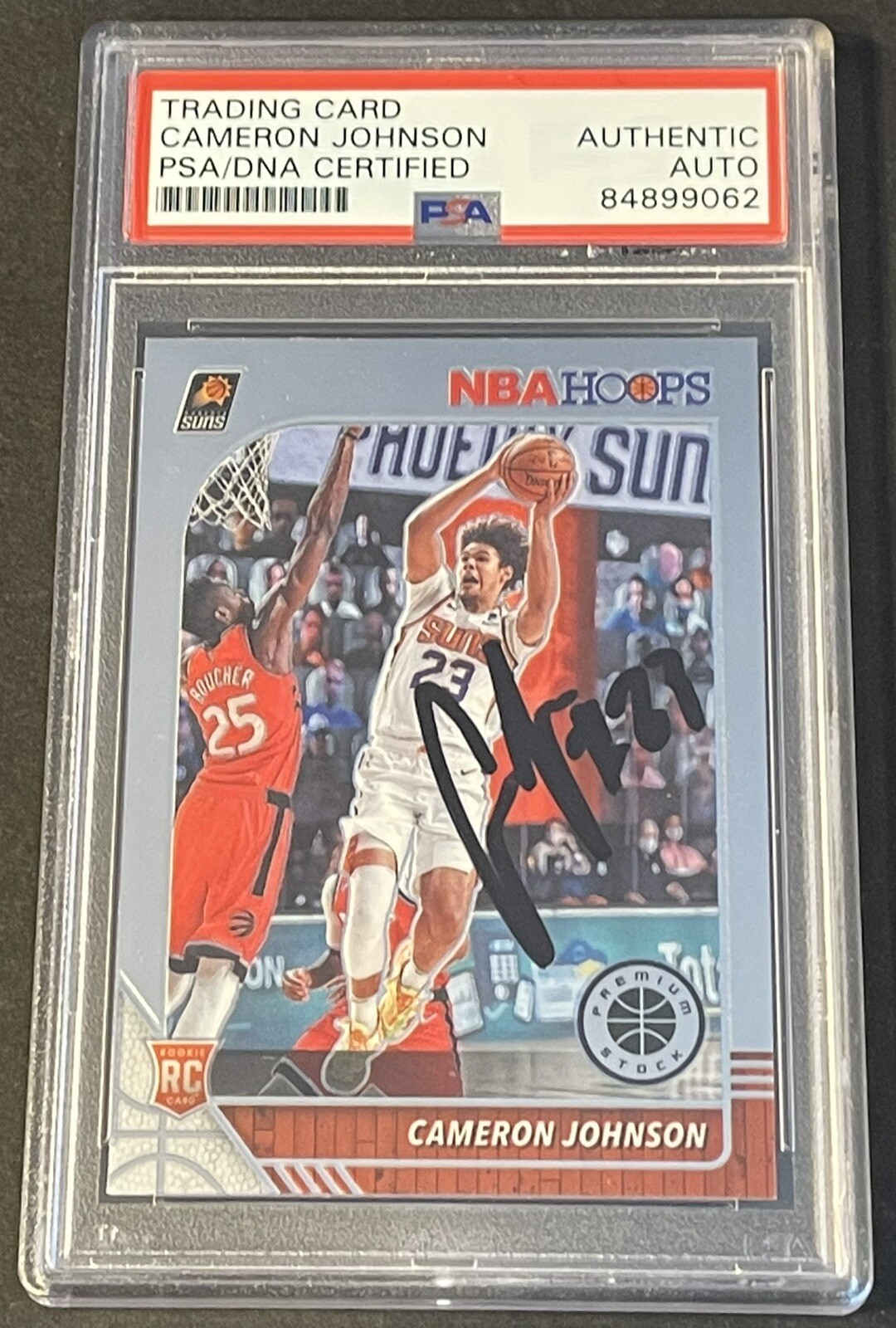 Cameron Johnson 2019/2020 Premium Stock Signed Nets RC Card PSA/DNA Slab