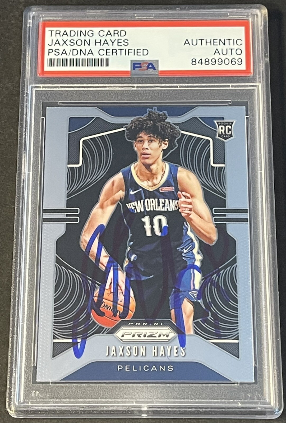 Jaxon Hayes 2019/2020 Prizm Rookie Card Signed PSa/DNA Slabbed Pelicans
