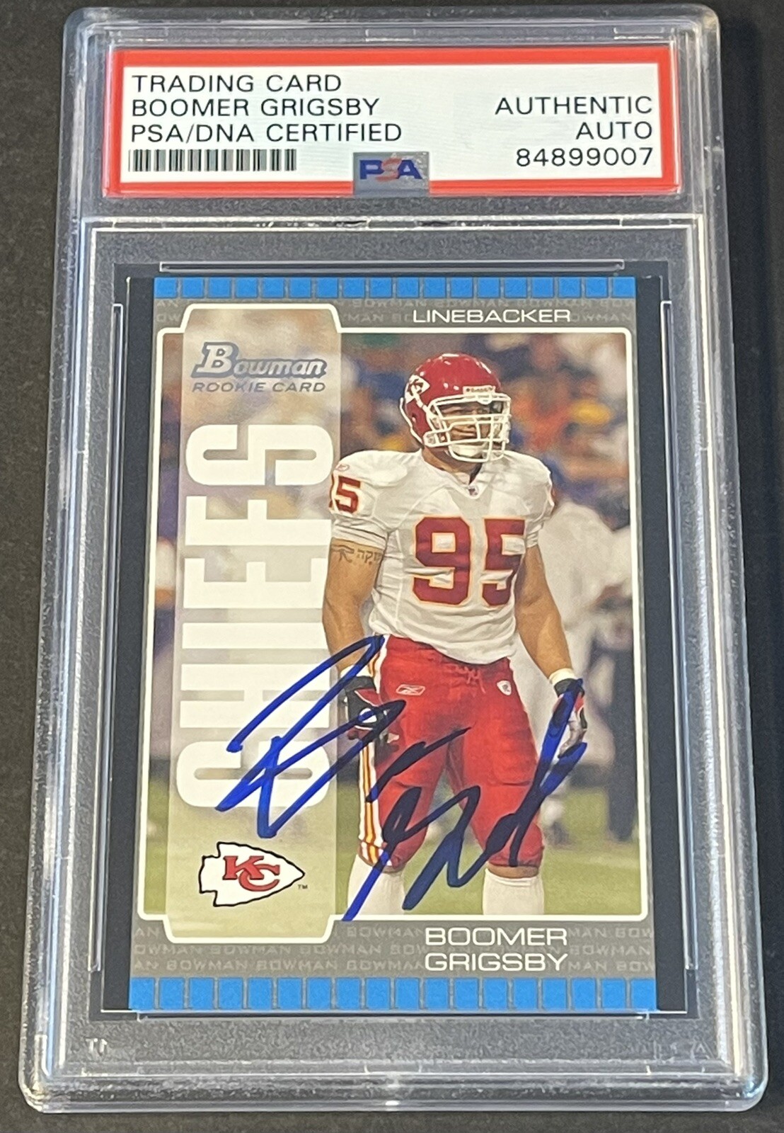 Bommer Grigsby 2005 Bowman Rookie Card Signed Illinois State PSA/DNA Slab