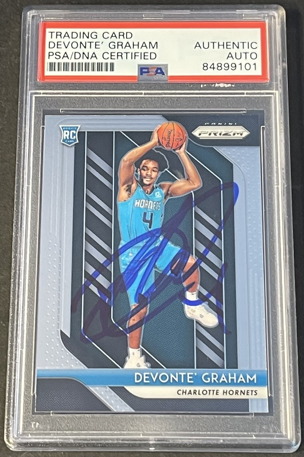 Devonte Graham 2018/2019 Prizm Rookie Card Signed PSA/DNA Slabbed Spurs