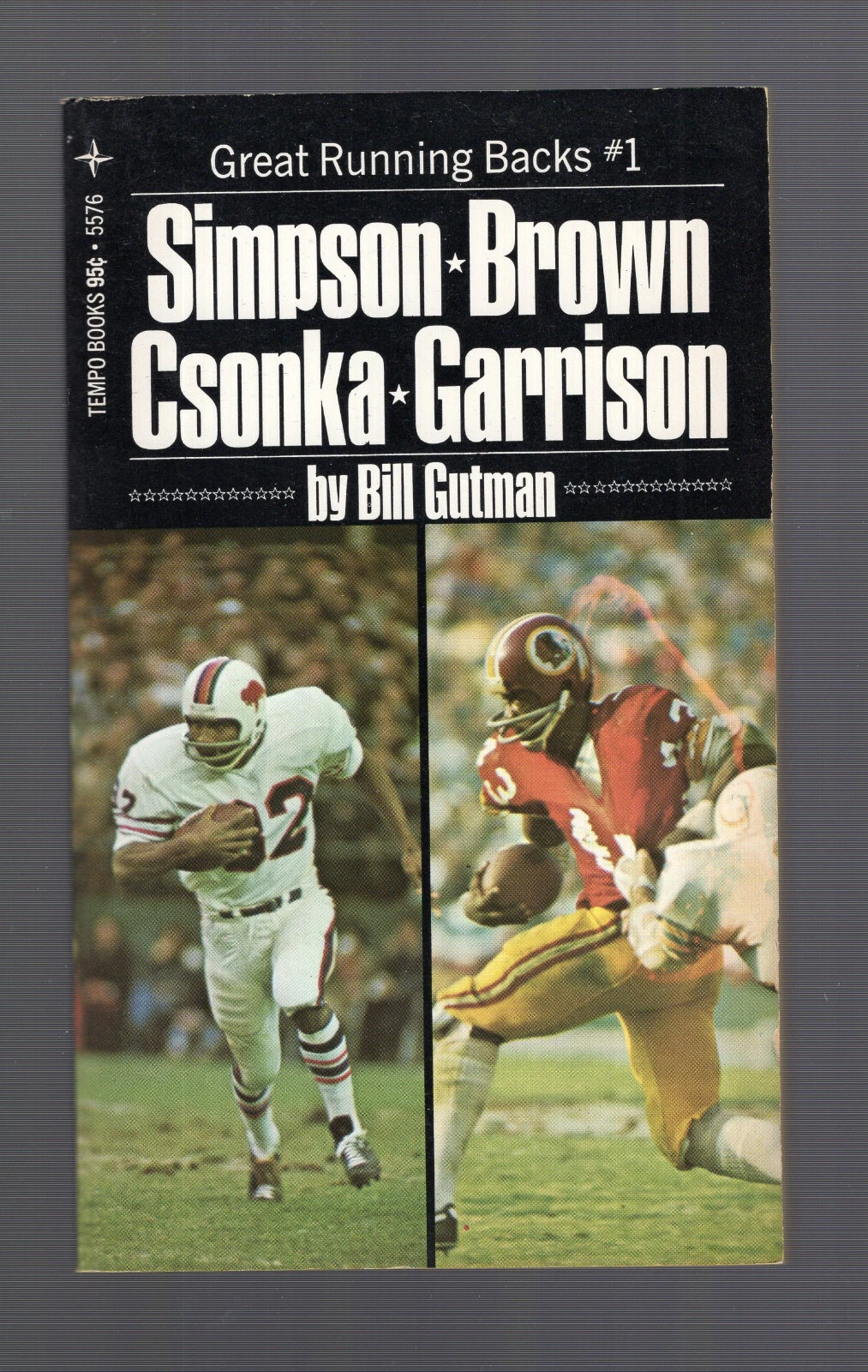 SIMPSON+CSONKA+BROWN+GARRISON PAPERBACK BOOK FROM 1973     PRISTINE CONDITION