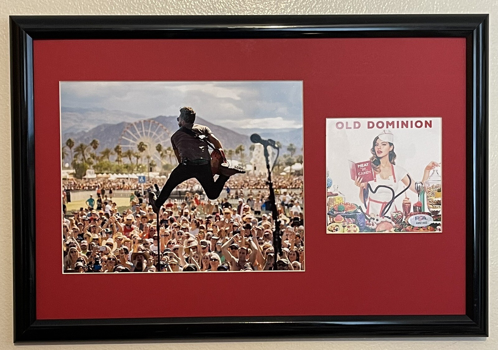 Matthew Ramsey Signed Auto Custom Framed Old Dominion Cd Cover Psa/Dna