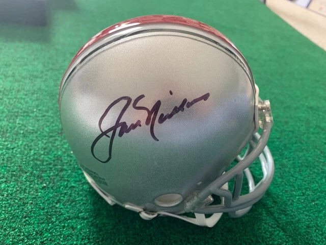 JACK NICKLAUS HAND SIGNED OHIO STATE MINI HELMET    VERY RARE    FULL JSA LETTER