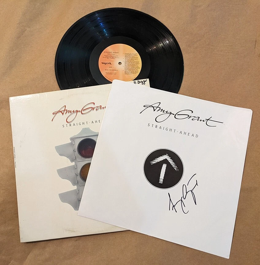 Amy Grant REAL hand SIGNED Straight Ahead Vinyl Record COA Autographed Christian