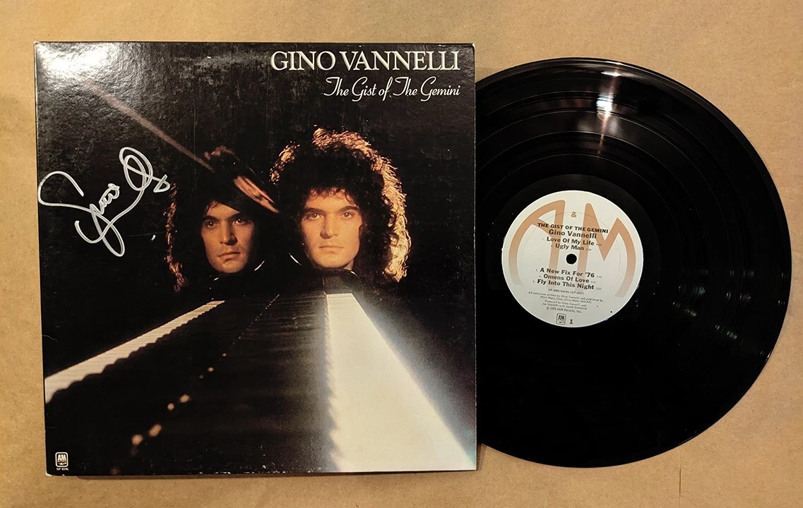 Gino Vannelli REAL hand SIGNED The Gist Of The Gemini Vinyl Record COA