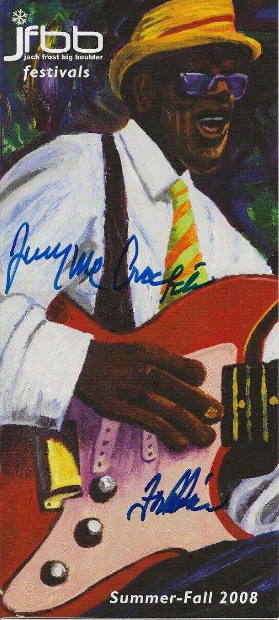 Jimmy McCrackin Freddie Cunningham SIGNED Pocono Festival Pamphlet COA Blues