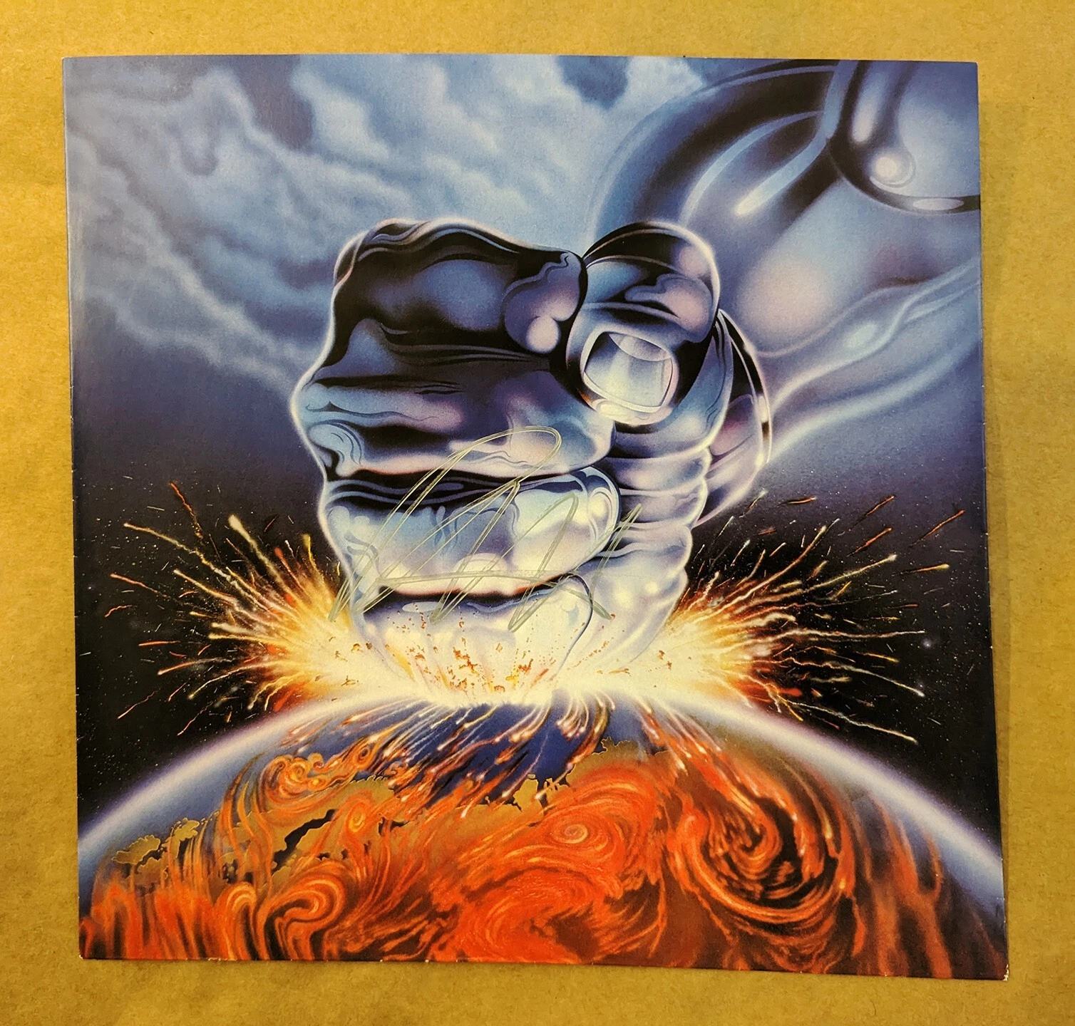 Rob Halford of Judas Priest REAL hand SIGNED Ram It Down inner record sleeve COA