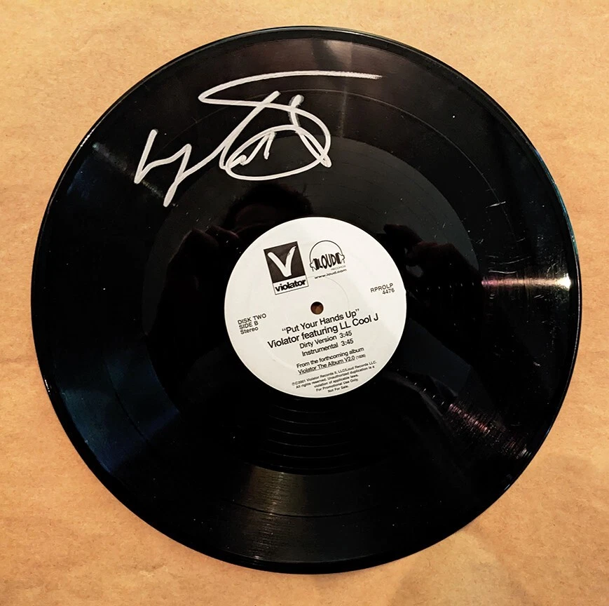 L.L. Cool J rapper SIGNED Put Your Hands Up Vinyl Record Single COA Autographed