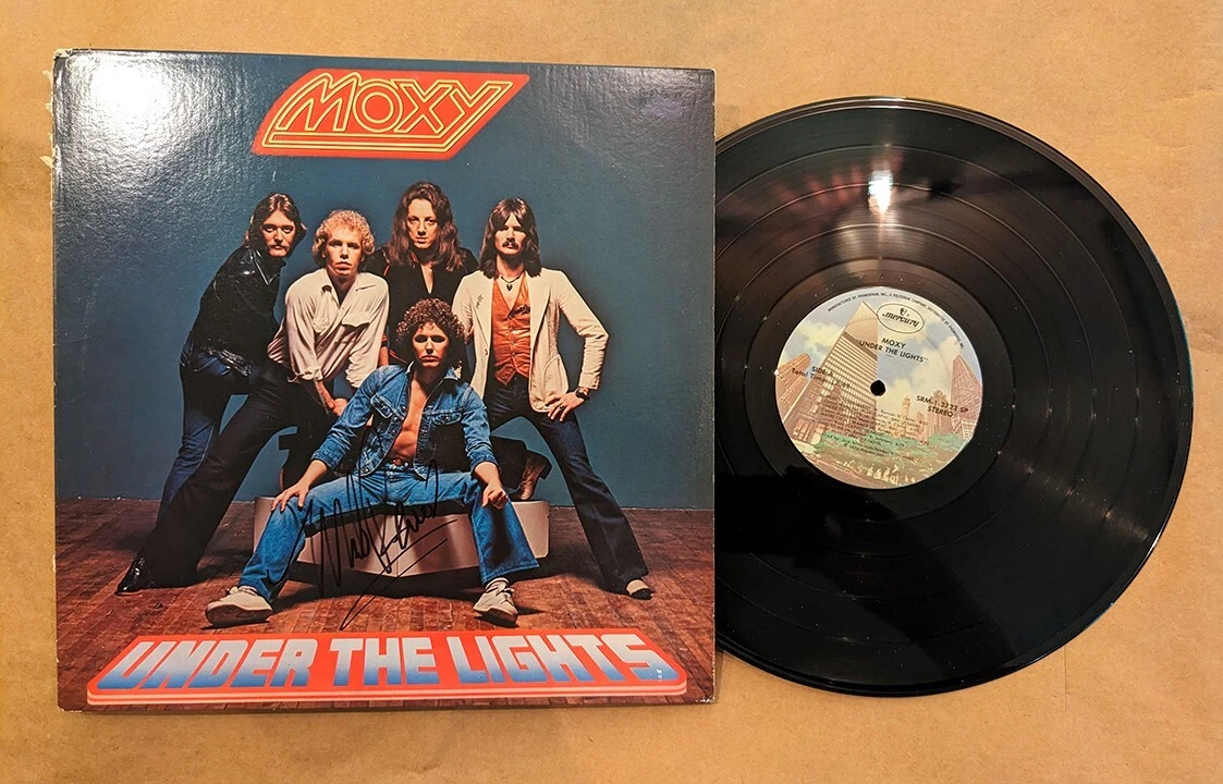 Mike Reno of Moxy REAL hand SIGNED Under The Lights Vinyl Record COA Loverboy