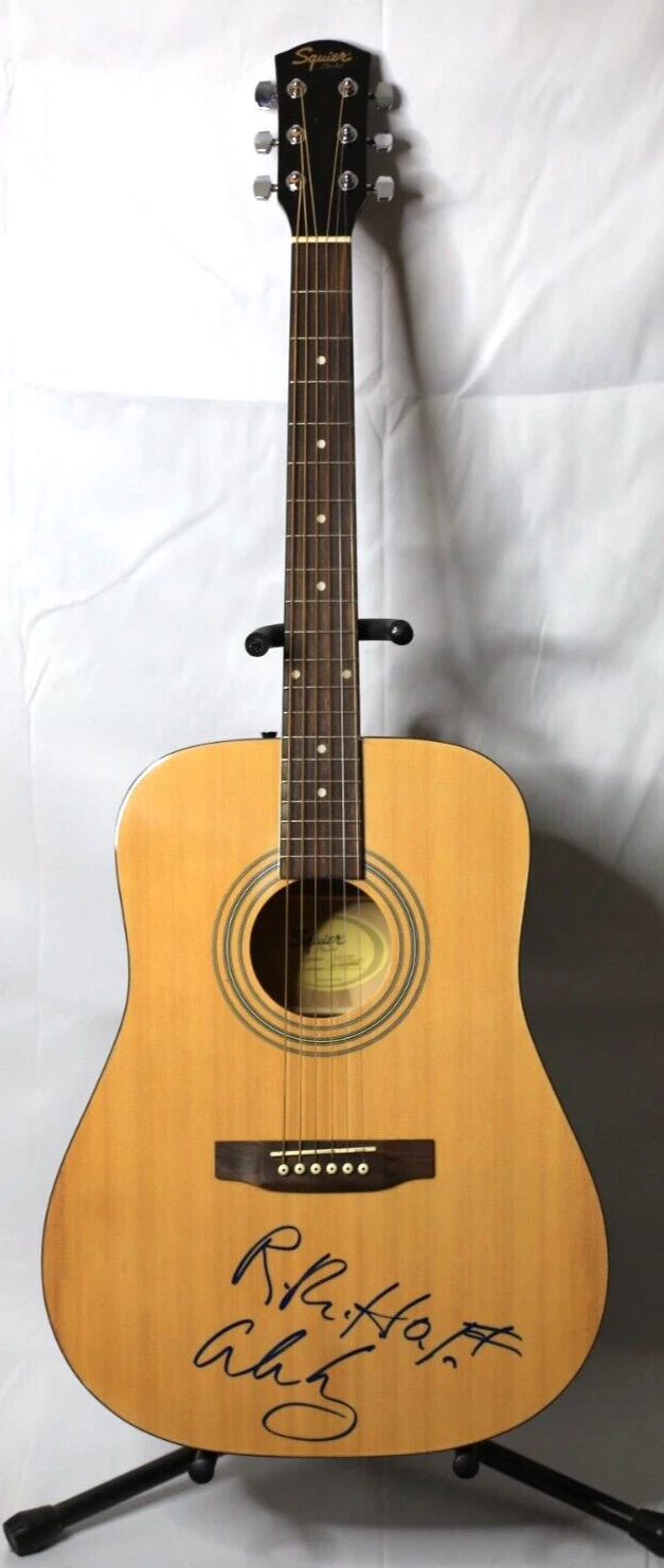 Alice Cooper singer REAL hand SIGNED Fender Squier Acoustic Guitar JSA LOA