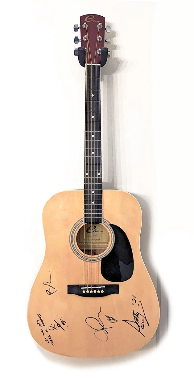 Gin Blossoms REAL SIGNED Full Eleca Acoustic Guitar COA Autographed