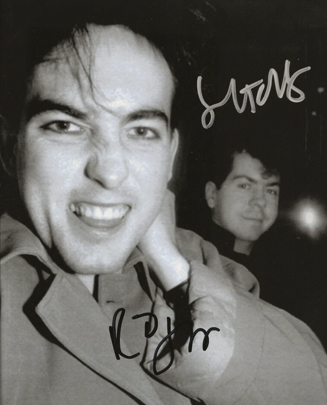 Robert Smith & Lol Tolhurst of The Cure REAL hand SIGNED Photo COA Autographed