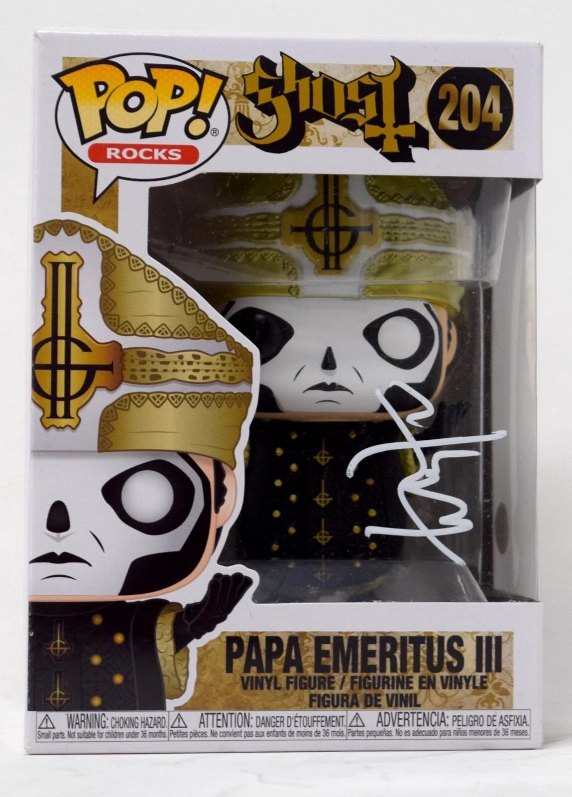 Tobias Forge Ghost Signed Funko Pop Papa Emeritus III #204 Autograph ACOA COA