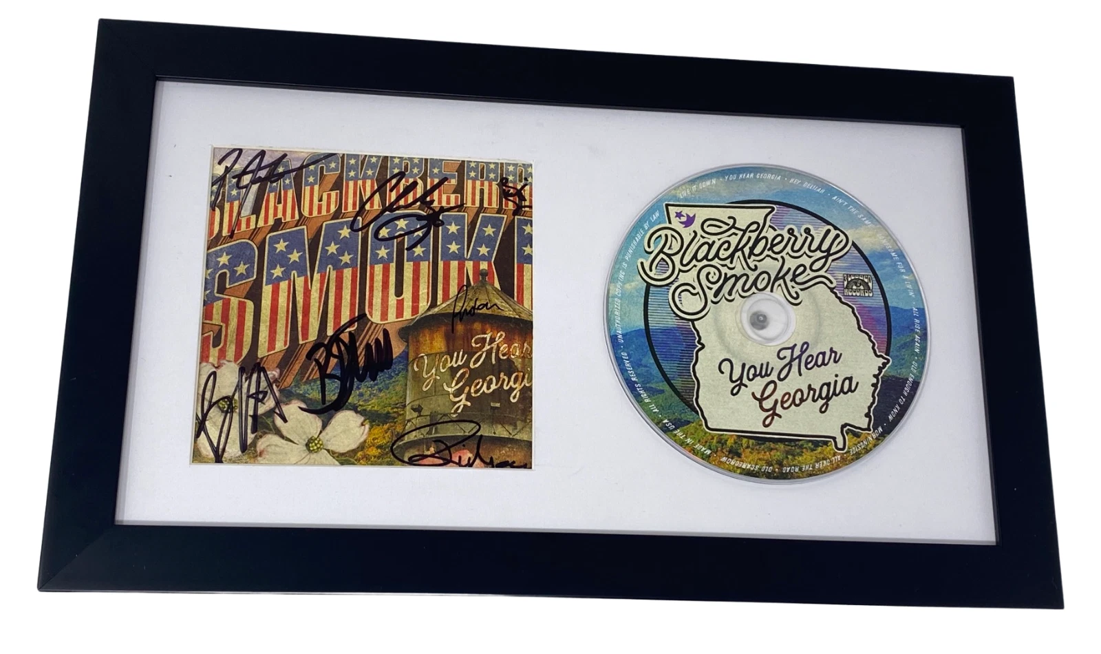 Blackberry Smoke Signed Autograph You Hear Georgia CD Framed Display ACOA COA