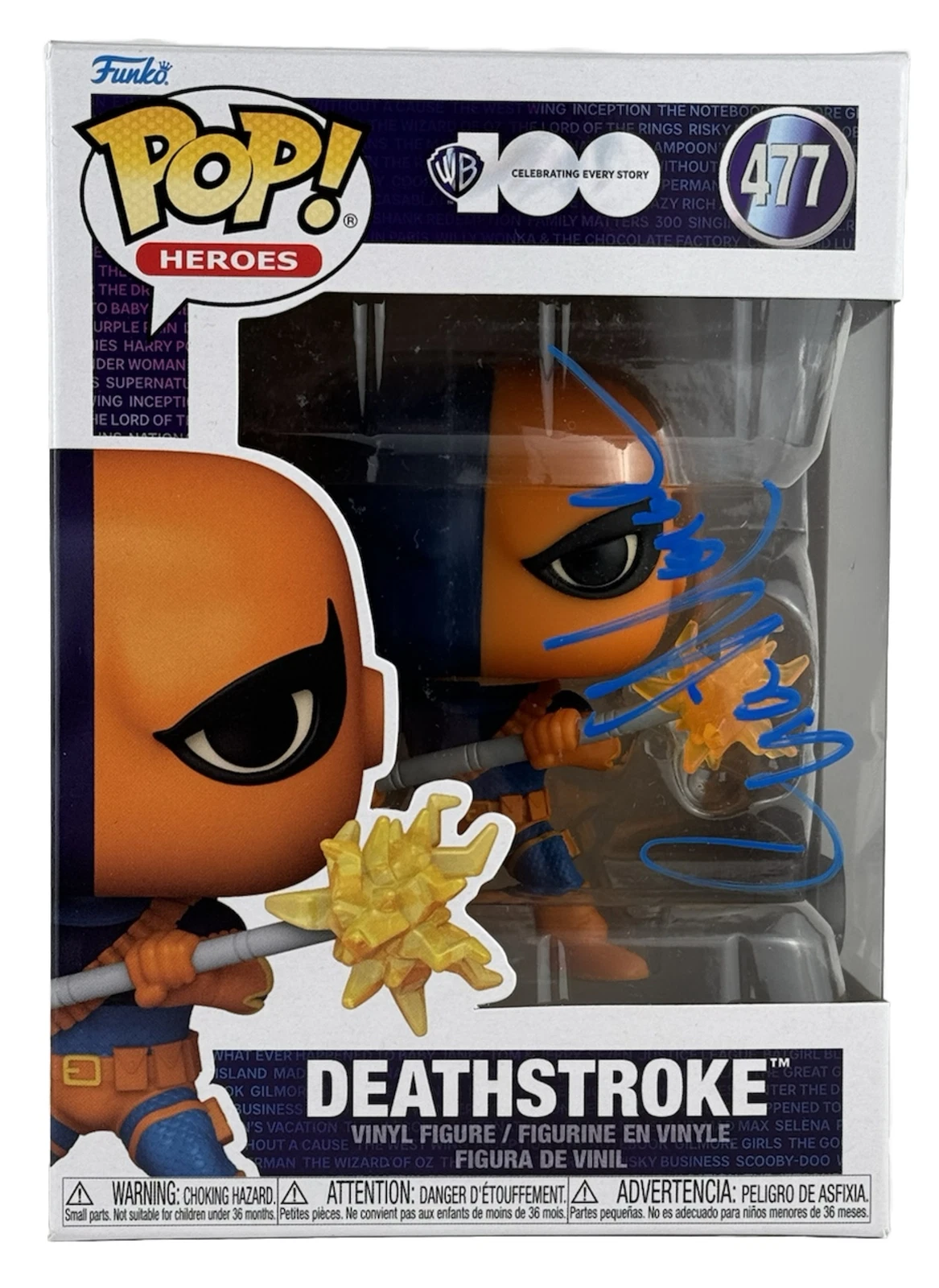 Esai Morales Signed Funko Pop Deathstroke 447 DC Titans Autograph Beckett COA