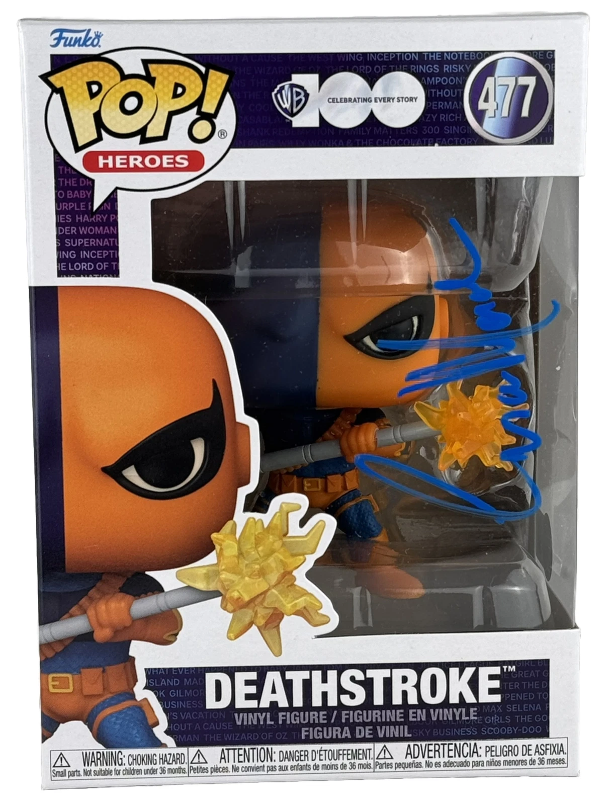 Esai Morales Signed Funko Pop Deathstroke 447 DC Titans Autograph Beckett COA