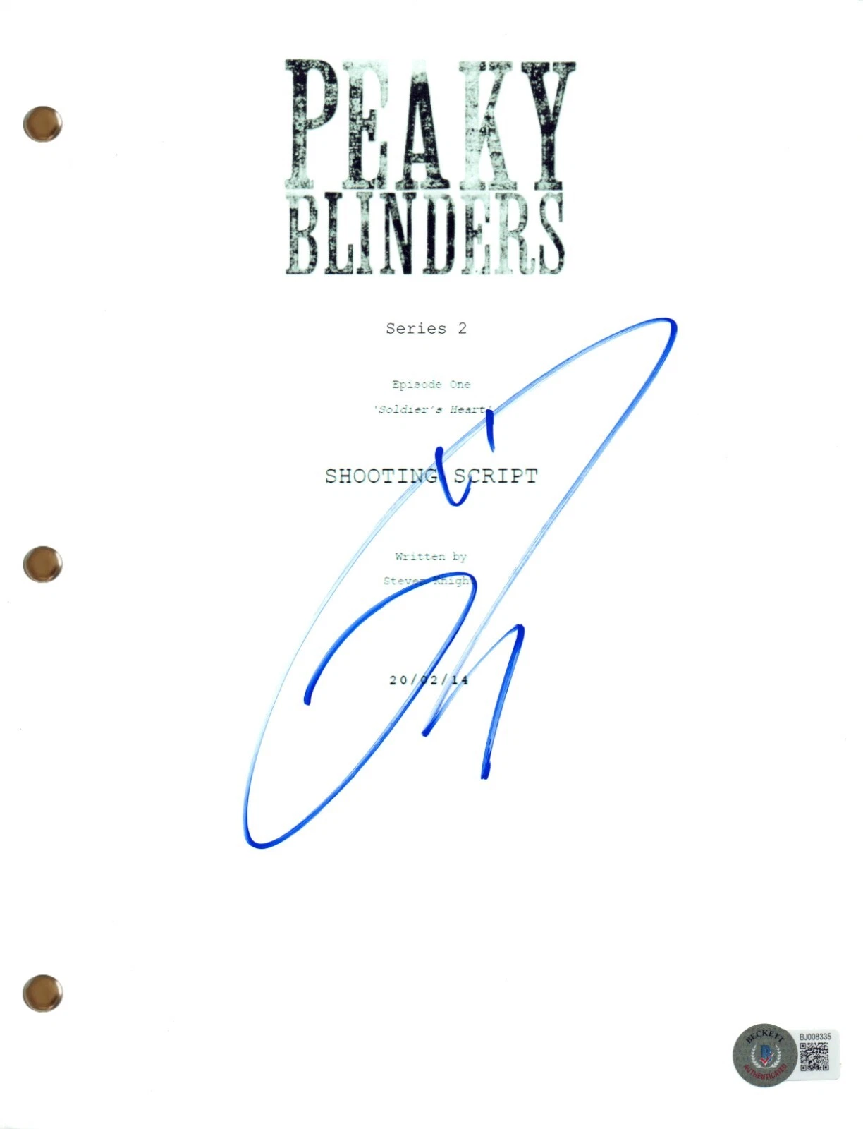 Tom Hardy Signed Autograph Peaky Blinders Episode Script Screenplay Beckett COA
