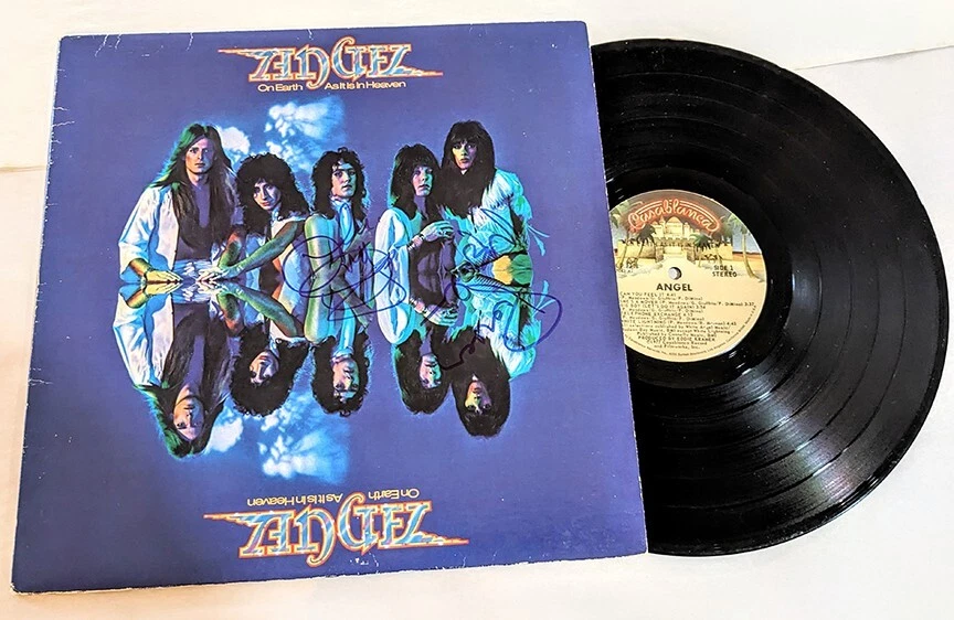 Angel band REAL SIGNED On Earth As In Heaven Vinyl Record COA Punky & Frank