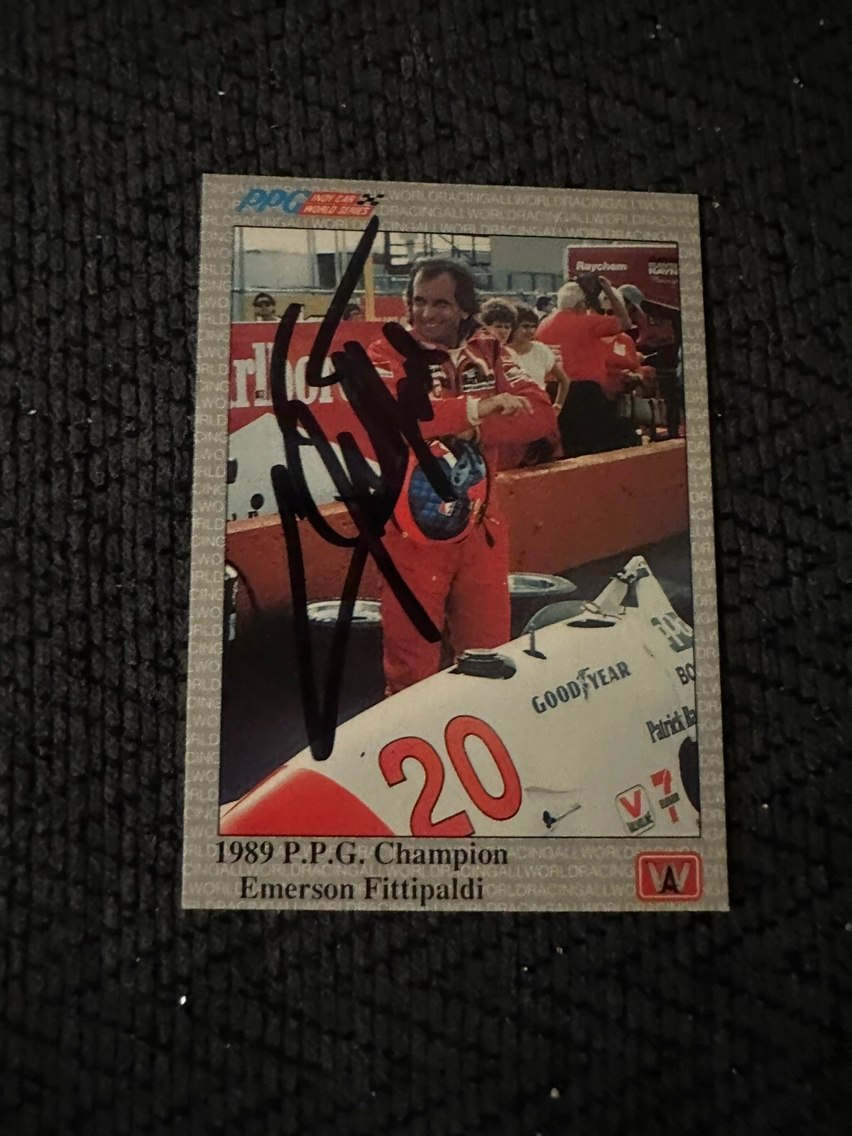 Signed Trading Card Indy Car Indianapolis 500 Emerson Fittipaldi