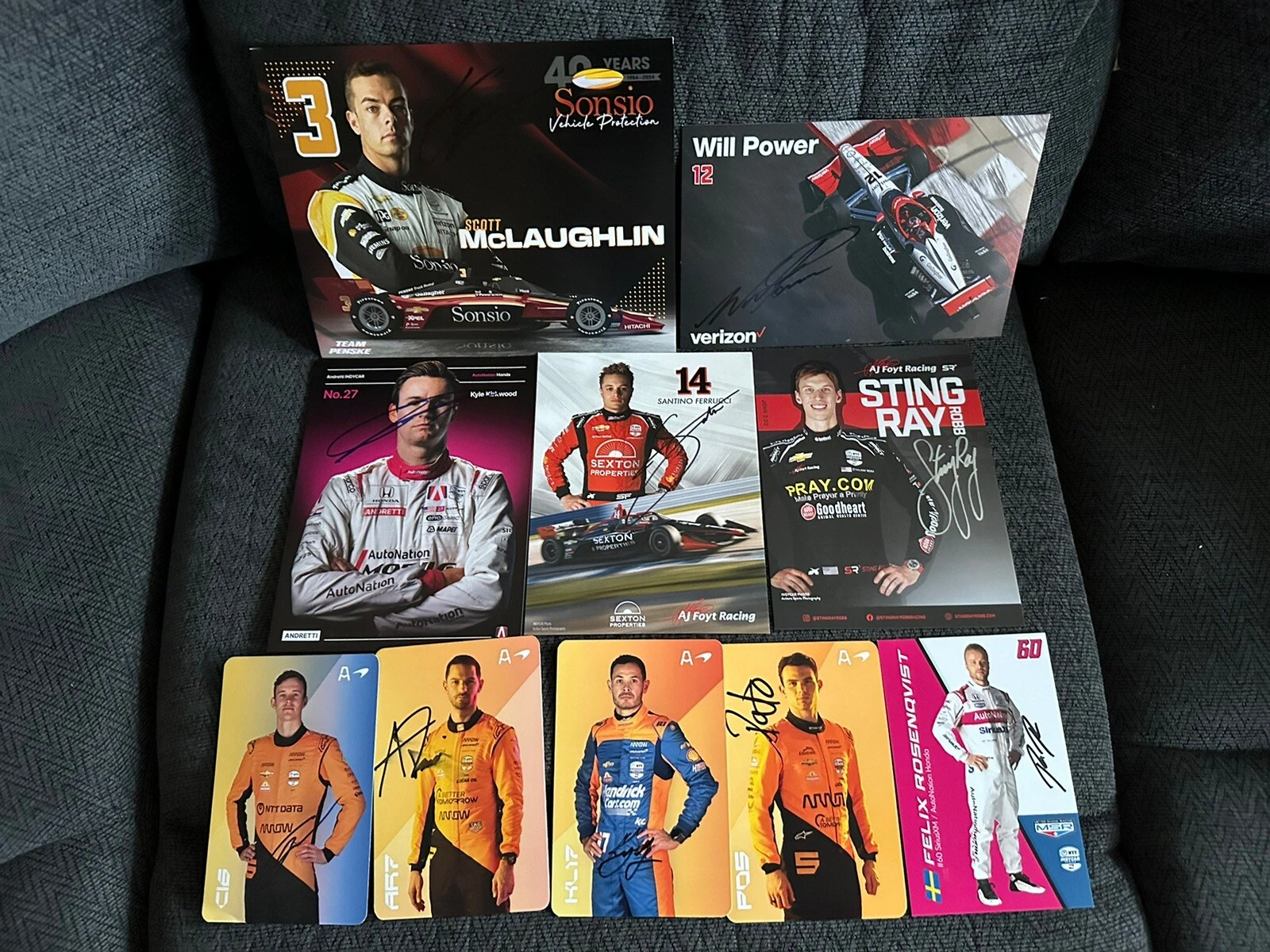 Indianapolis 500 Lot Of 19 Indy Promo/hero Cards 2024 Signed Kyle Larson ++