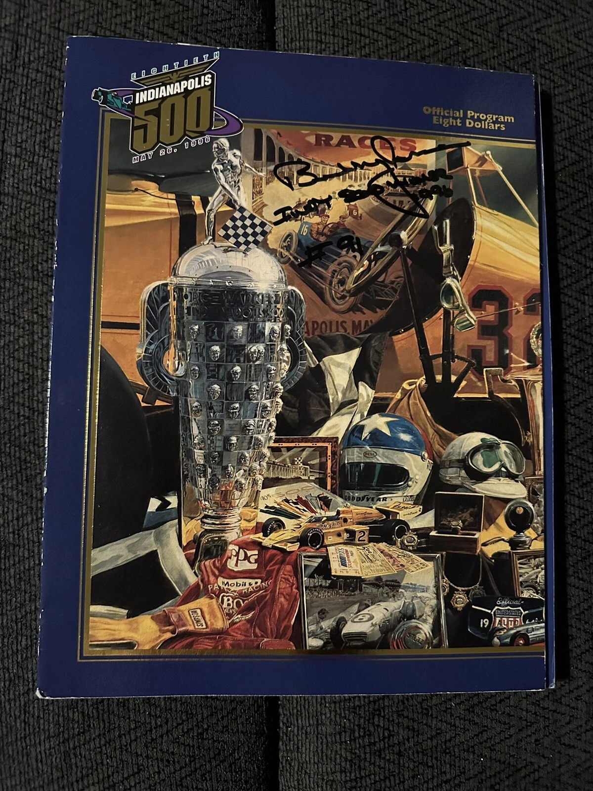 1996 Indy 500 Program Signed By Winner Buddy Lazier Autographed