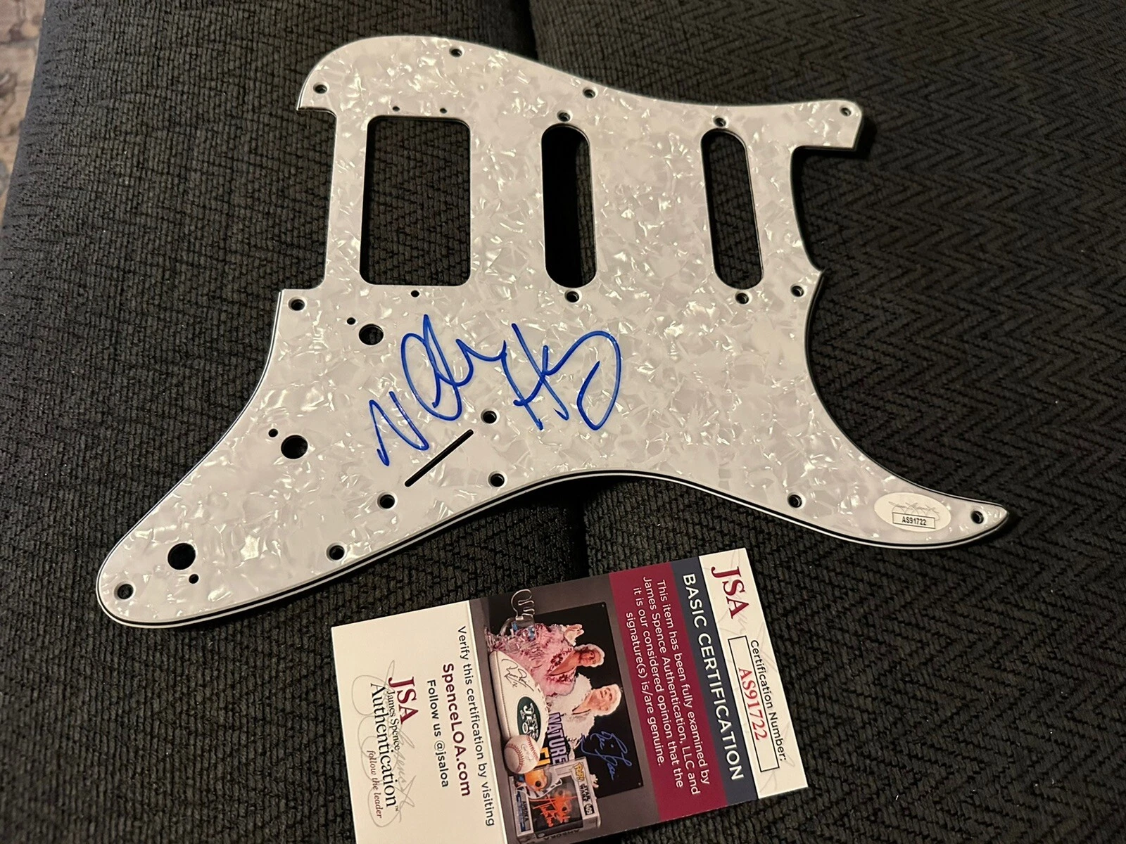 Singer Walker Hayes Signed Guitar Pick Guard JSA Authentication COA Fancy Like