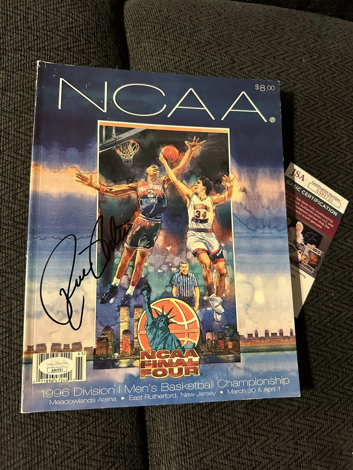 Rick Pitino Signed 1996 NCAA Final Four Program JSA Authentication COA Kentucky