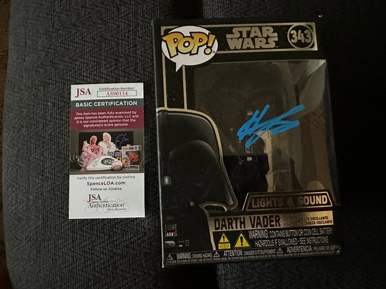 Hayden Christensen Signed Funko Pop 343 JSA Authenticated COA Darth Vader