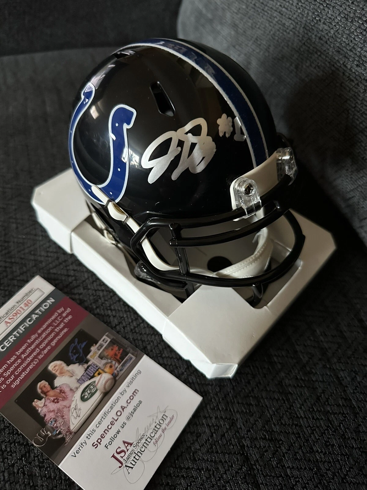 Josh Downs Signed Indianapolis Colts Mini Helmet JSA Authentication COA