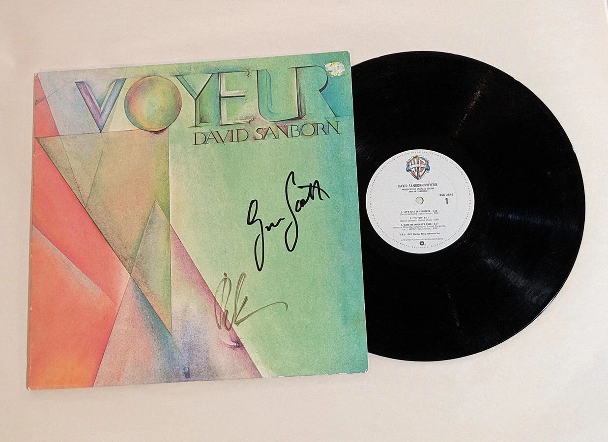 David Sanborn & Tom Scott REAL SIGNED Voyeur Vinyl Record COA Autographed