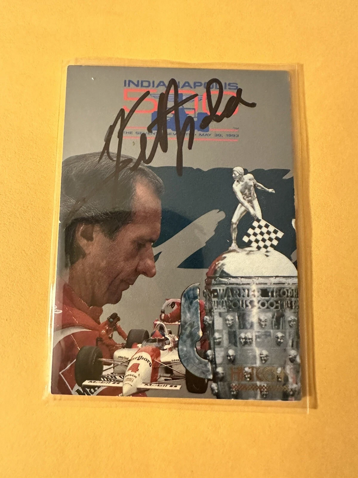 SIGNED TRADING CARD INDY CAR INDIANAPOLIS 500 EMERSON FITTIPALDI COLLECTIBLE MEMORABILIA