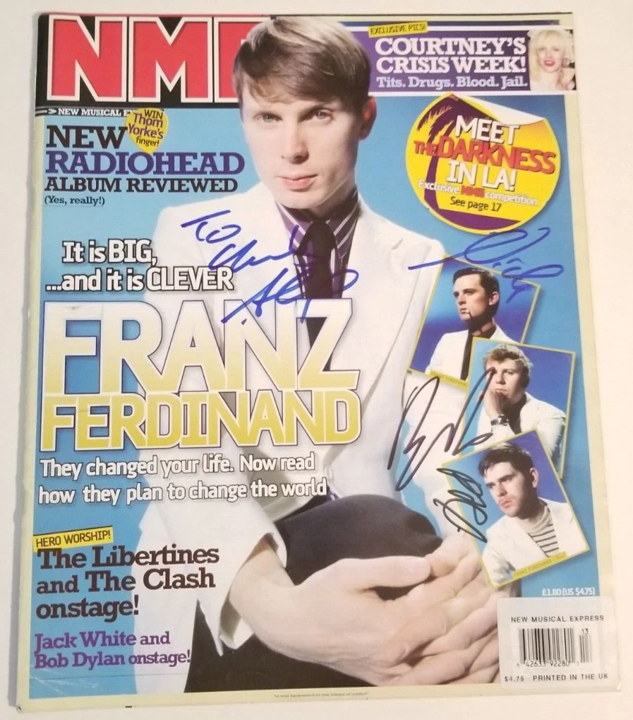Franz Ferdinand REAL SIGNED Full NME Magazine March 2004 Issue COA Autographed