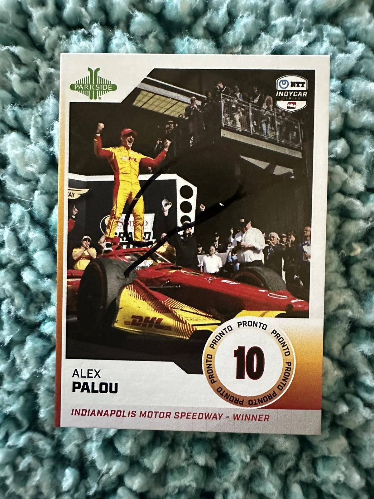 2024 Parkside Pronto Indy GP Win Car Trading Card 500 Signed Alex Palou