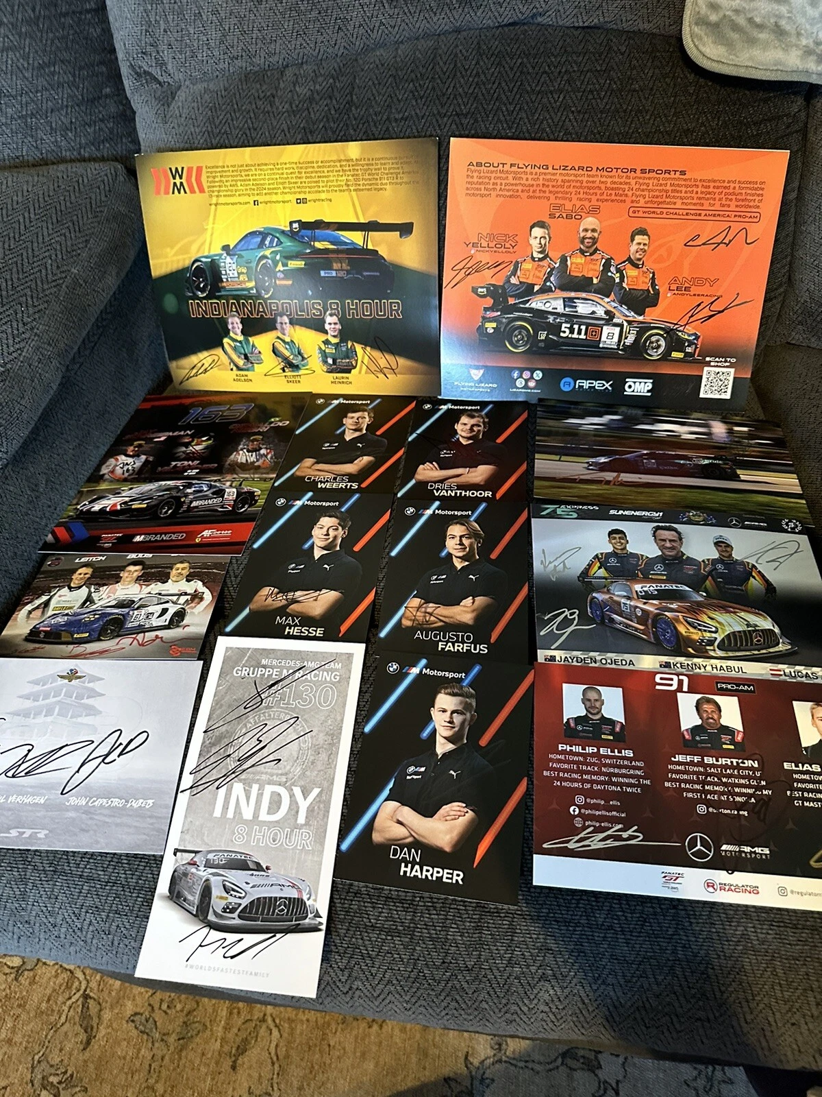 GT Challenge Indianapolis 8 Hour Lot Of 27 Signed  Promo/hero Cards 2024