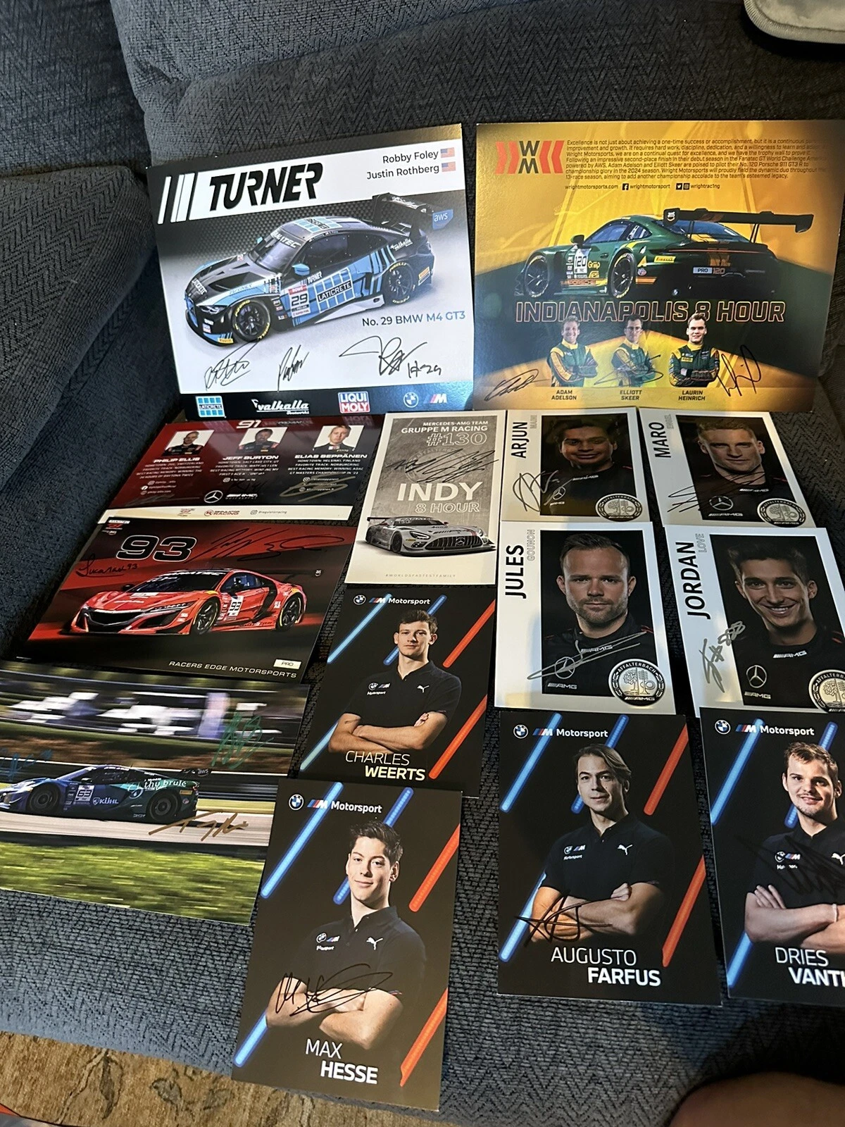 GT Challenge Indianapolis 8 Hour Lot Of 22 Signed  Promo/hero Cards 2024