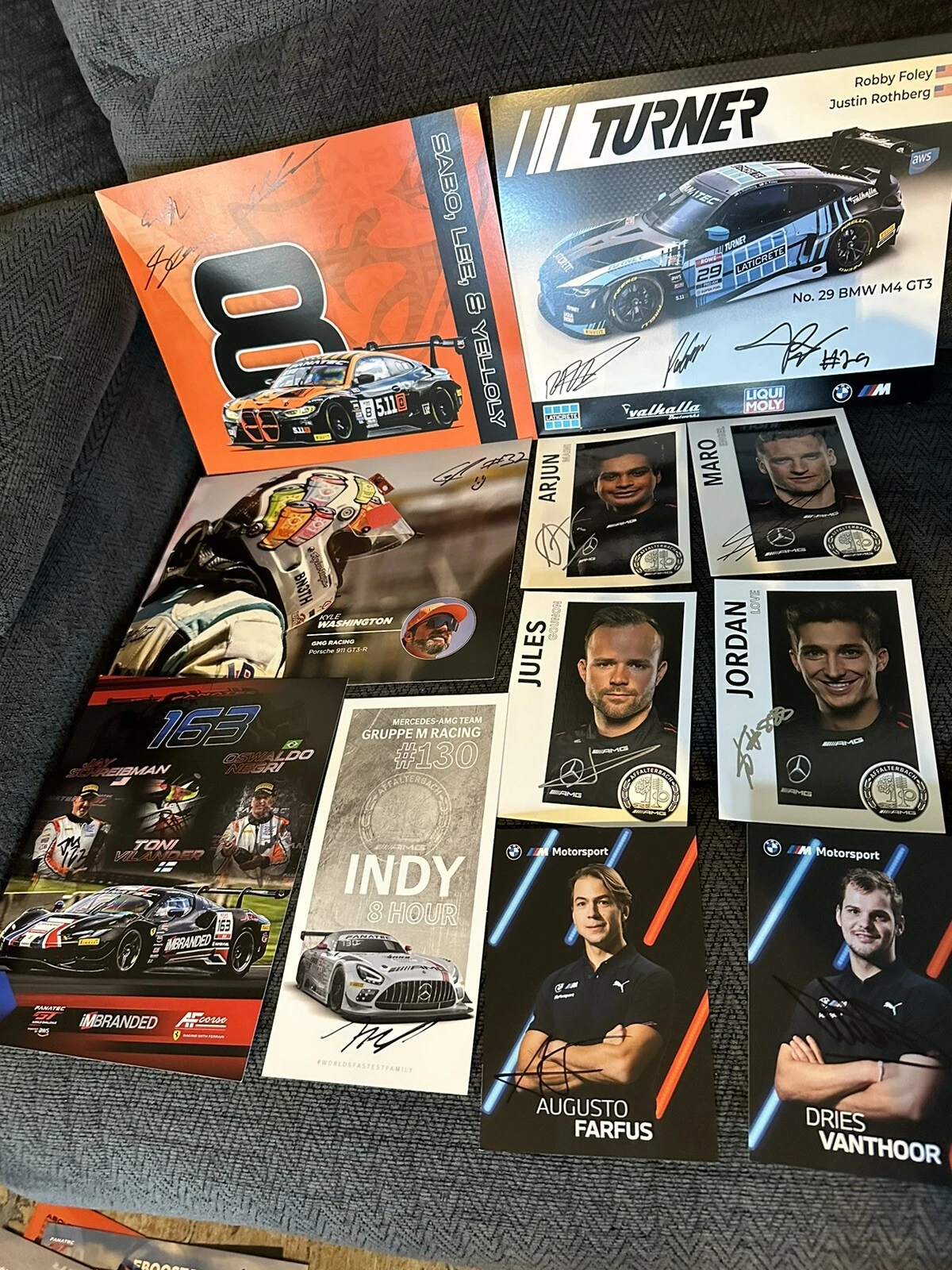 GT Challenge Indianapolis 8 Hour Lot Of 22 Signed  Promo/hero Cards 2024