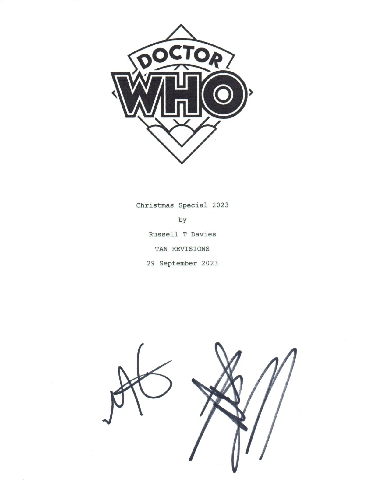 Millie Gibson & Ncuti Gatwa Signed Doctor Who Script Screenplay Autograph COA
