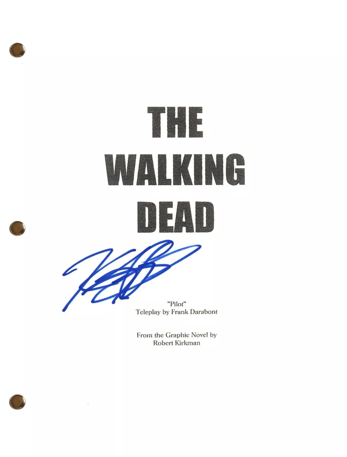Khary Payton The Walking Dead Signed Autograph Pilot Episode Script Ezekiel COA