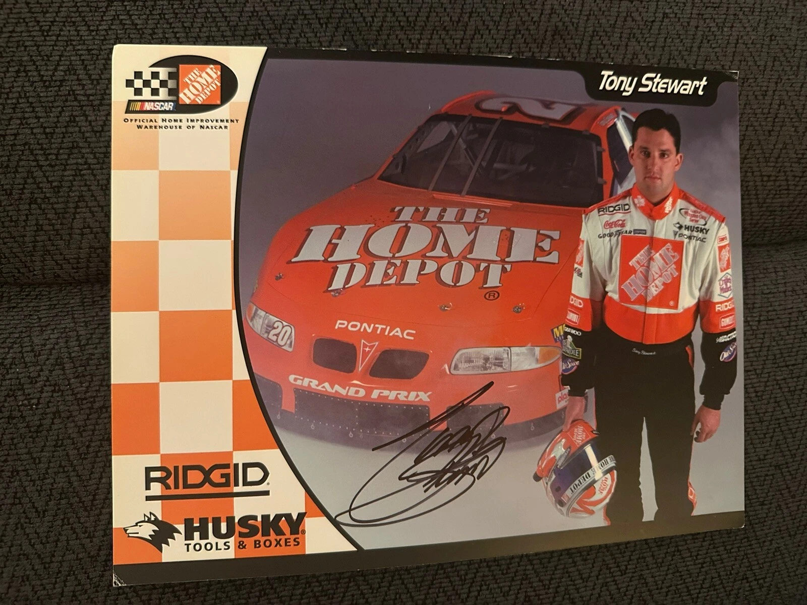 Tony Stewart Signed Promo Hero Card 2000 NASCAR Cup Autographed