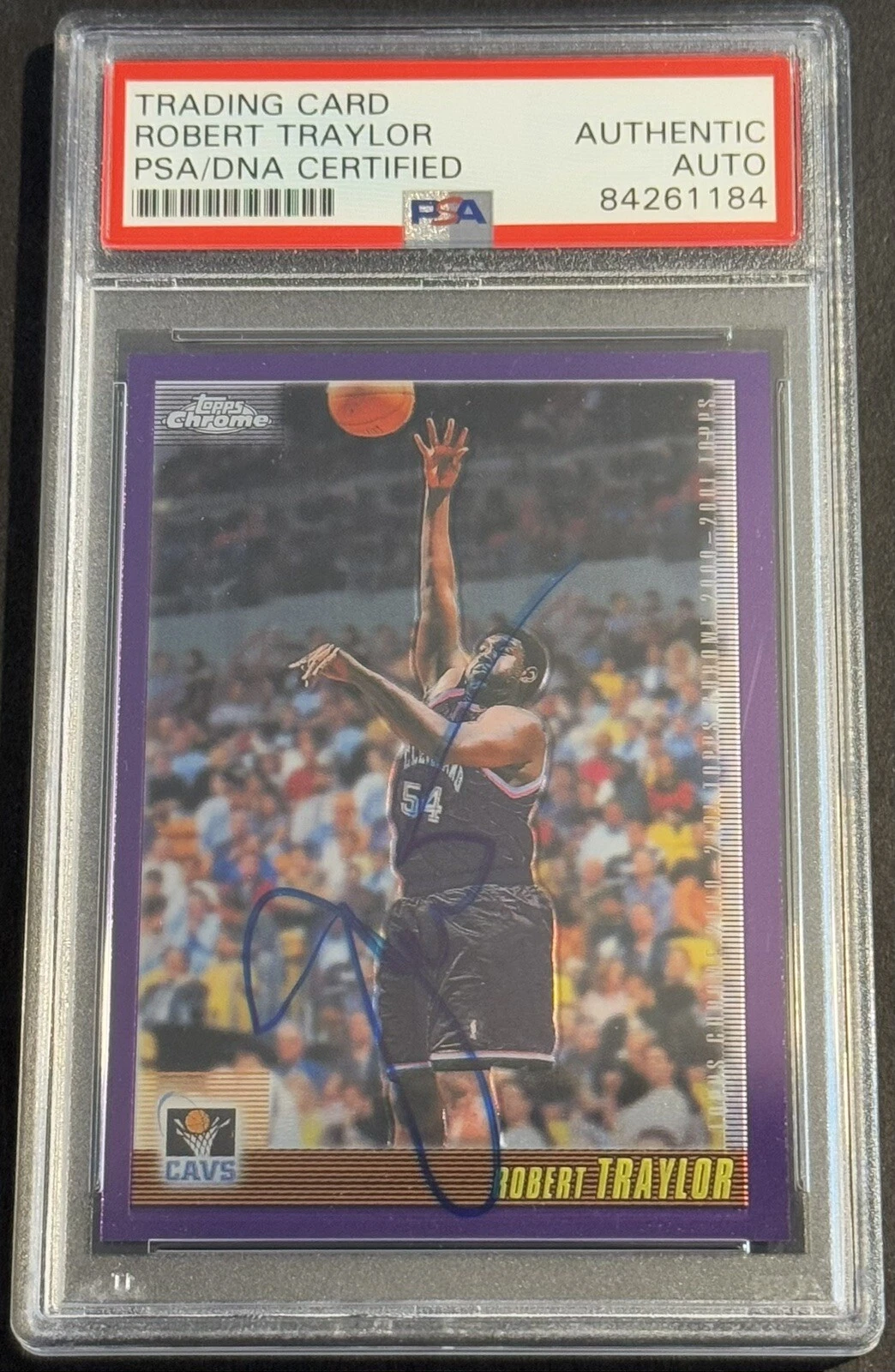 2000-2001 Robert Traylor Topps Chrome Signed Autographed Cleveland Cavs Psa/Dna