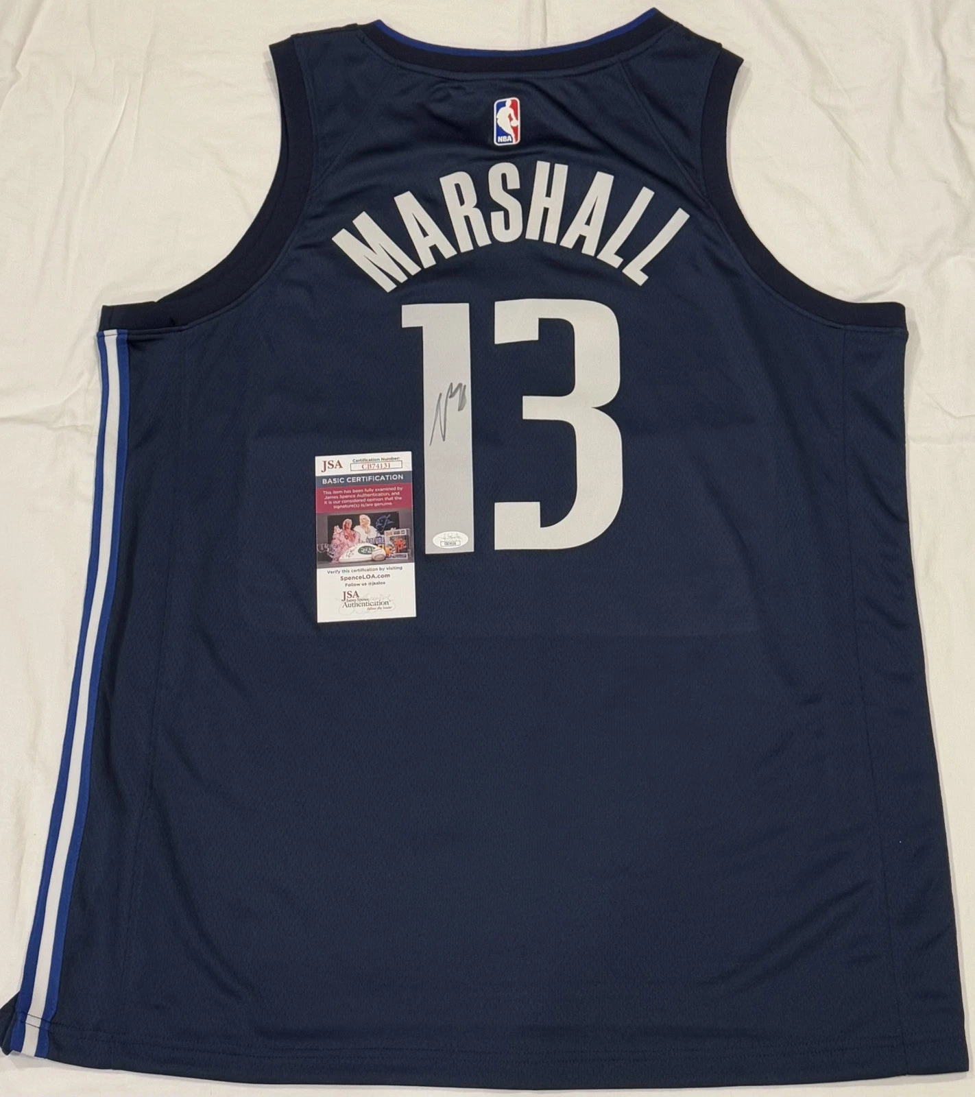 Naji Marshall Signed Autographed Dallas Mavericks Jersey JSA COA