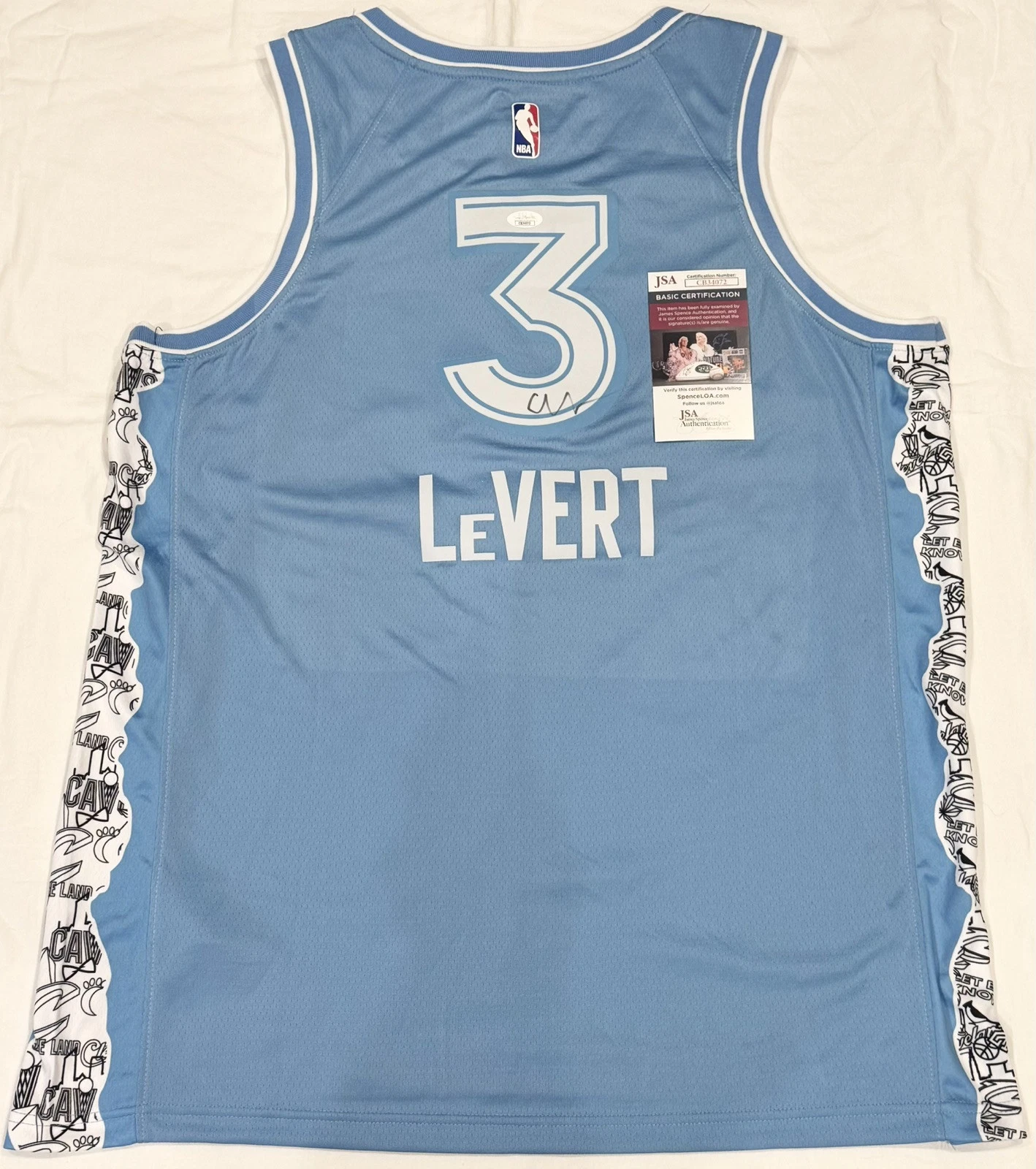 Caris LeVert Signed Autographed Cleveland Cavaliers City Connect Jersey JSA