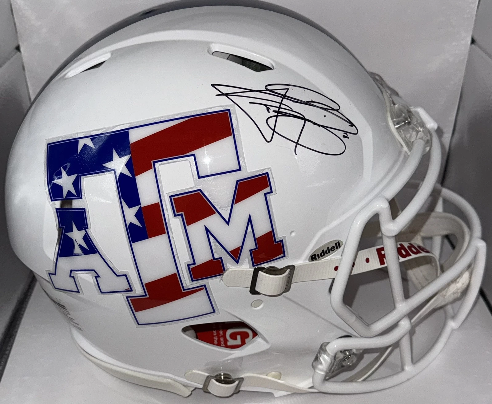 Johnny Manziel Signed Autographed Texas A&M Aggies USA Full Size Helmet JSA COA