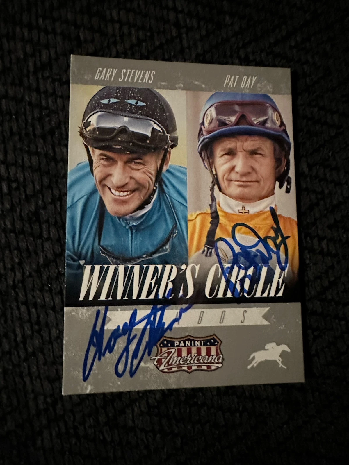 Gary Stevens & Pat Day Signed Trading Card Autographed Jockeys