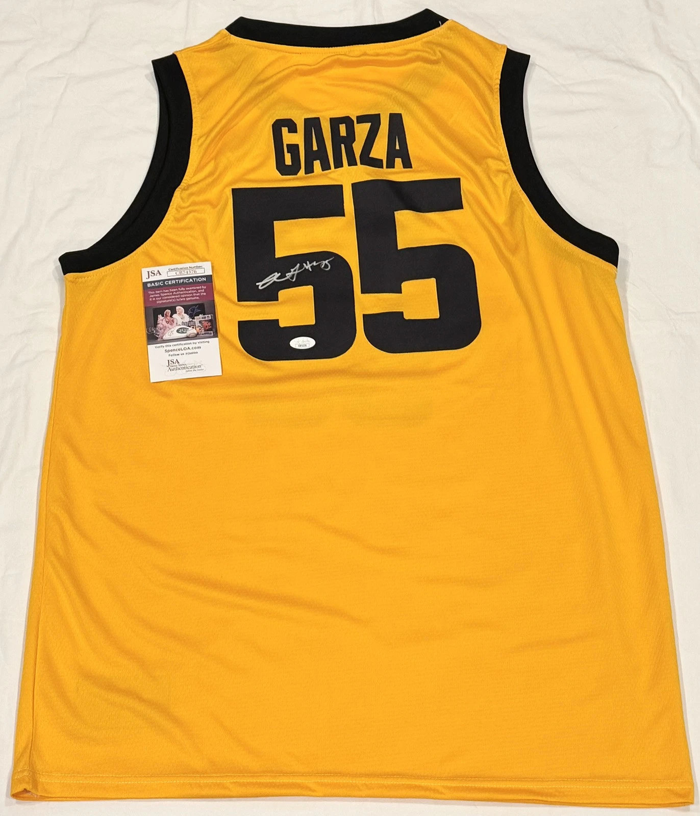 Luka Garza Signed Autographed Iowa Hawkeyes Jersey JSA COA