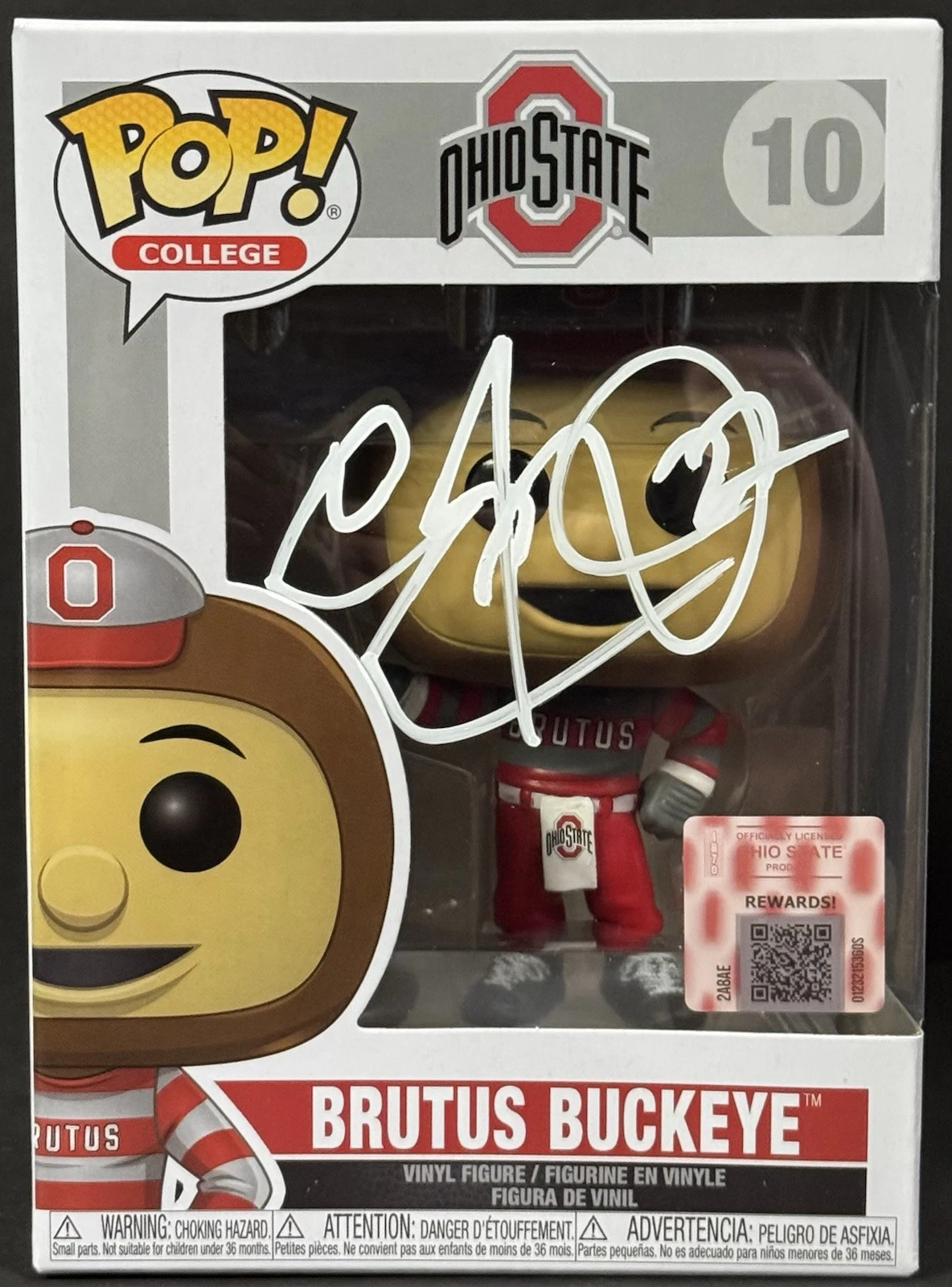 Eddie George Signed Autographed Ohio State Buckeyes Funko Pop JSA COA
